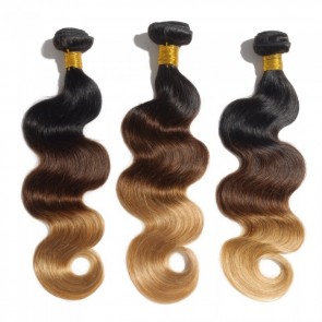Best remy hair extensions 8A grade Brazilian Hair 1b 4 27 three Tone body wave Human Hair weave Products bundles 3 4pcs/lot for sale at humanbraidinghair.com