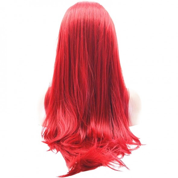 Best Lace Wigs Red Colored Straight Human Remy Hair 8A grade Brazilian Hair Wig for sale at humanbraidinghair.com