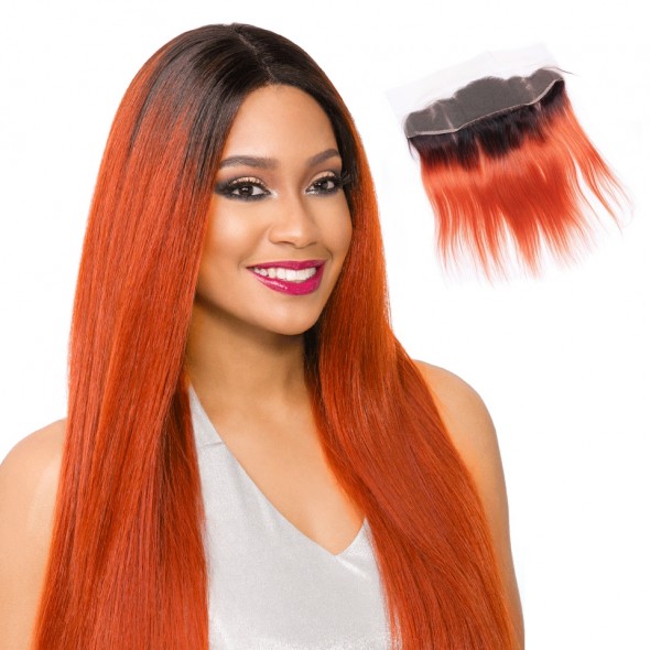 Cheap Lace Closure Ombre Brazilian Hair 1B 350 Two Tone Colored Straight Human Hair Lace Closure Products for sale at humanbraidinghair.com