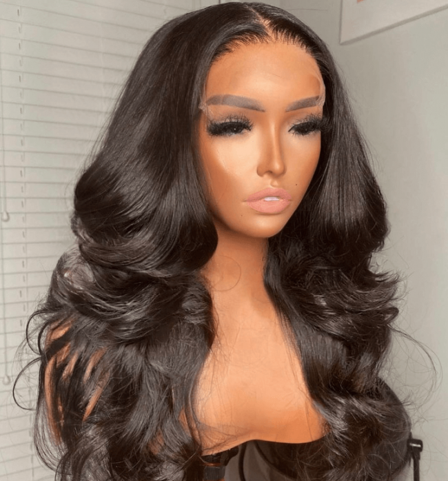 Hd Lace Closure Wigs Wavy 6X6 Body Wave Thick Human Hair Lace Wigs