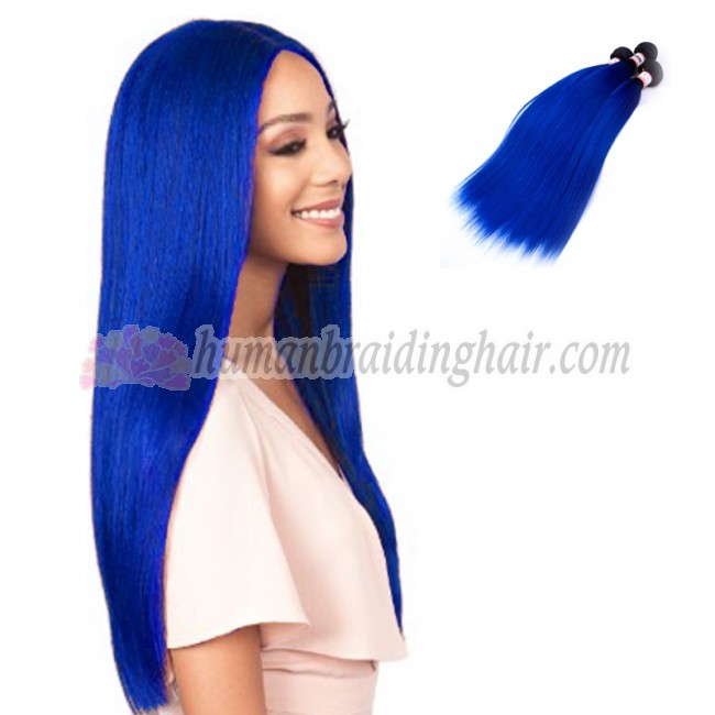 Hair Extensions Uk 8a Grade Brazilian Hair 1b Blue Two Tone Ombre