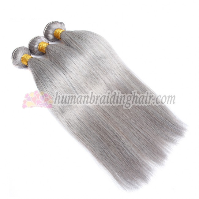 Remy Hair Extensions Uk 8a Grade Brazilian Hair Grey Colored