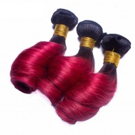 Braiding Hair Extensions 11A grade Brazilian Hair 1B Red Two Tone Ombre Loose Wave Hair weave Products bundles 3 4pcs/lot