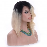 Cosplay Wigs 1B 613 Blonde Colored Pre Plucked Ombre Straight Human Remy virgin Hair 11A grade Brazilian Hair Wig