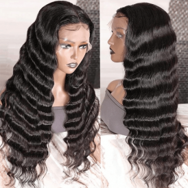 Hd Lace Closure Wigs Hd Swiss Lace Closure 4X4 Wig Deep Wave Thick Human Hair Preplucked Hairline Bleached Knots