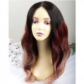 Best Wigs 1B 33 27 Colored Ombre Natural Wave Human Remy Hair 8A grade Brazilian Hair Wig for sale at humanbraidinghair.com