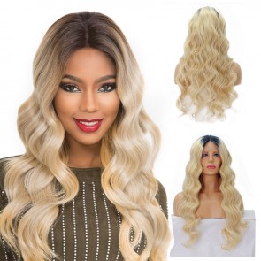 Full Lace Wigs 1B 613 Colored Ombre Body Wave Human Remy Hair 8A grade Brazilian Hair Wig for sale at humanbraidinghair.com