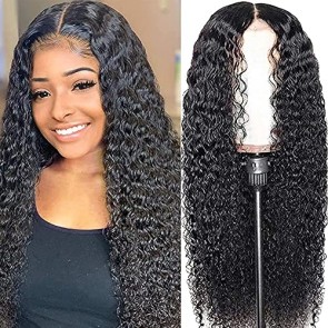 Hd Lace Closure Wigs Preplucked Hd Swiss Lace Closure Deep Curly 4X4 Wig Thick Human Hair Hairline Bleached Knots