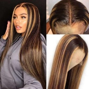 Lace Front Wigs Hightlight 4/27 Full Lace Human Hair Frontal Ss Wig 150% Density Silky Soft Thick Lace Front Wigs For Black Women