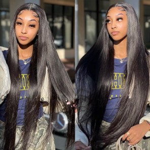SS HD Lace Frontal Wig 13x4 silky soft 150% density thick human hair lace wigs for black women