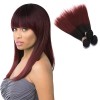 Best Hair Extensions 11A grade Brazilian Hair 1B 99J two Tone Ombre Straight Hair weave Products bundles 3 4pcs/lot