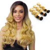 Ombre human hair extensions 11A grade Brazilian Hair 1B 613 two Tone body wave Human Hair weave Products bundles 3 4pcs/lot