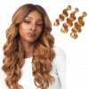 Buy Hair Weave 11A grade Brazilian Hair #27 Body wave Blonde weave Products bundles 3 4pcs/lot