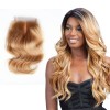 Cheap Lace Frontal Closure Brazilian Hair 27 Honey Blonde Color Body Wave Human Hair Lace Closure Products