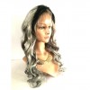Grey Wig 1B Grey Colored Loose Wave Human Remy virgin Hair 11A grade Brazilian Hair Wig