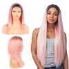 Human Wigs 1B Pink Colored Ombre Straight Human Remy virgin Hair 11A grade Brazilian Hair Wig