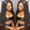 5X5 Hd Lace Closure Human Hair Wig Deep Wave Thick Preplucked Hairline Bleached Knots