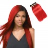 Ombre Hair Extensions 11A grade Brazilian Hair 1B Red two Tone Ombre Straight Hair weave Products bundles 3 4pcs/lot