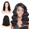 Realistic Wigs Natural Black Colored Natural Wave Human Virgin Hair 11A grade Brazilian Hair Wig