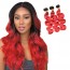 Best ombre hair extensions uk 8A grade Brazilian Hair 1B Red two Tone Ombre Body Wave Human Hair weave Products bundles 3 4pcs/lot for sale at humanbraidinghair.com
