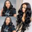 Hd Lace Closure Wigs Wavy 6X6 Body Wave Thick Human Hair Lace Wigs Preplucked Hairline Bleached Knots