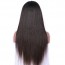 Long Wigs Natural Black Colored Yaki Straight Human Virgin Hair 8A grade Brazilian Hair Wig for sale at humanbraidinghair.com