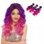 Best Ombre remy hair 8A grade Brazilian Hair 1B Purple pink three Tone body wave Human Hair weave Products bundles 3 4pcs/lot for sale at humanbraidinghair.com