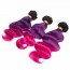 Best Ombre remy hair 8A grade Brazilian Hair 1B Purple pink three Tone body wave Human Hair weave Products bundles 3 4pcs/lot for sale at humanbraidinghair.com